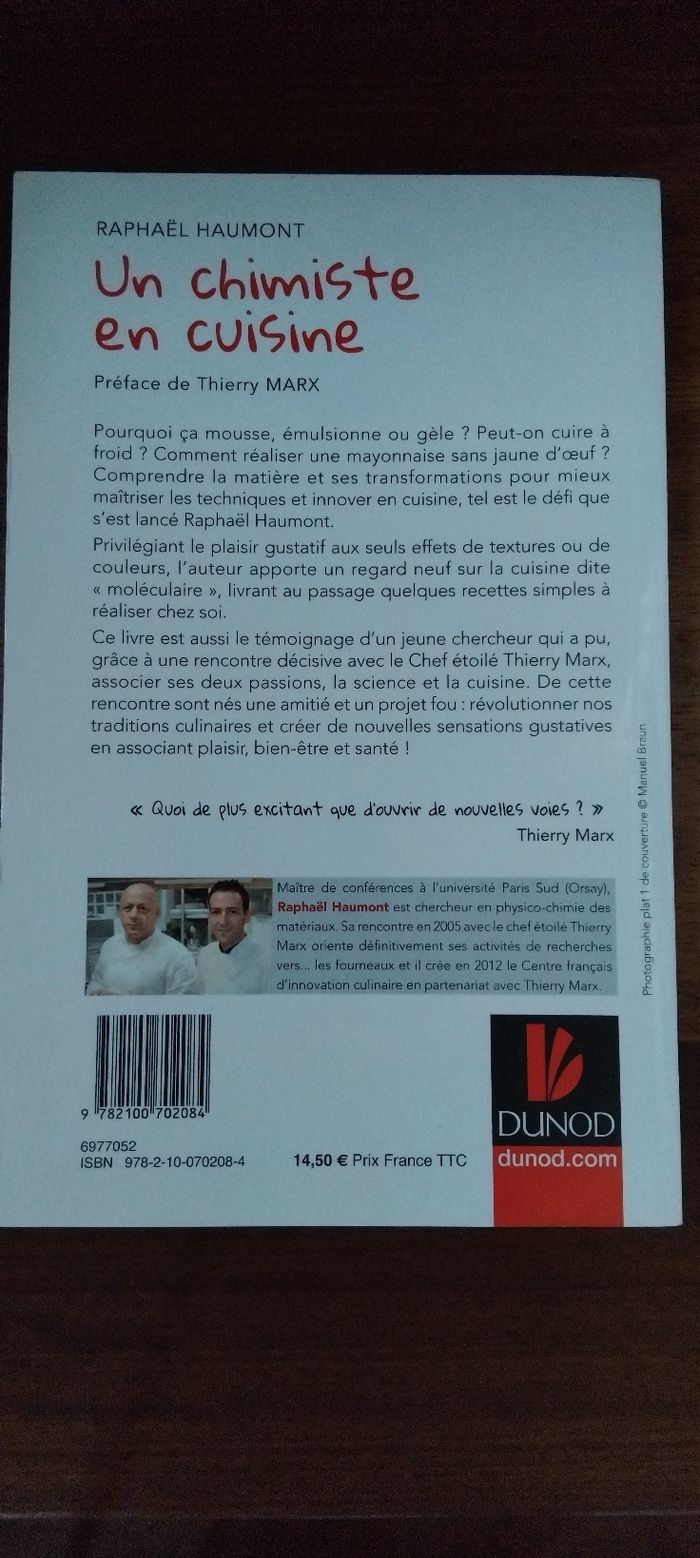 Livre : un chimiste en cuisine - photo numéro 2