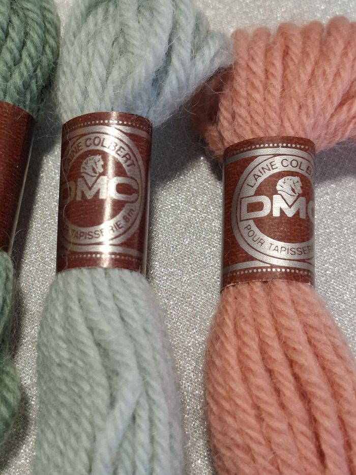 Joli lot 9 échevettes laine Colbert DMC pour tapisserie/punch needle 100% pure laine vierge 8 m neuf - photo numéro 5