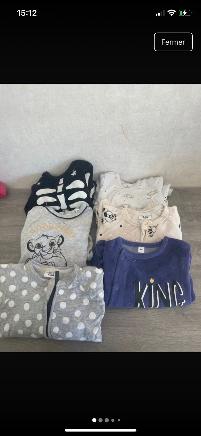 Lot pyjama garçon 6 mois