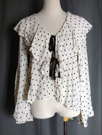 Blouse volantée à pois Topshop