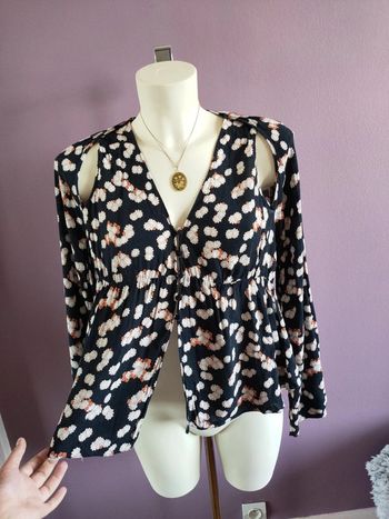 Chemise fleurie Zara crop top