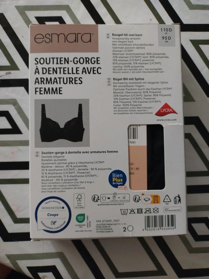 Soutien gorge à dentelle avec armature neuf en noir - photo numéro 2
