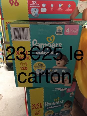 120 couches Pampers baby dry taille 4