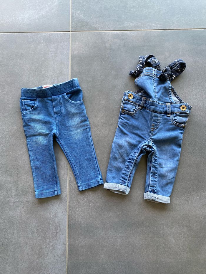 Lot jean Lévis + salopette IKKS 3 mois