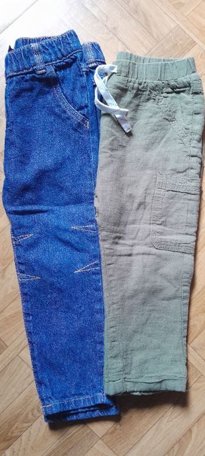 Lot 2 pantalons 18-24 mois