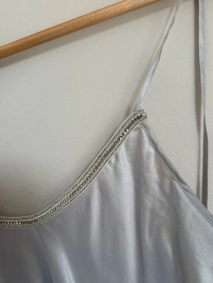 Top soie argenté - photo numéro 5