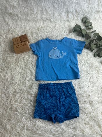 Ensemble short t-shirt tex taille 3 mois