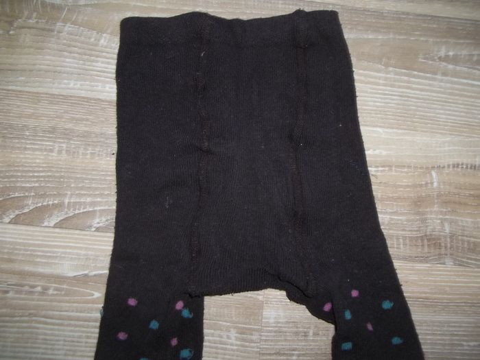 Collant marron à pois bleus et roses Tex 4/5 ans - photo numéro 4