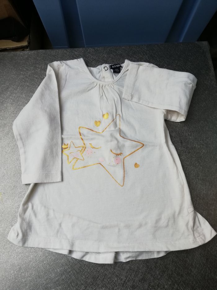 Tunique blanc cassé 18 mois fille kiabi