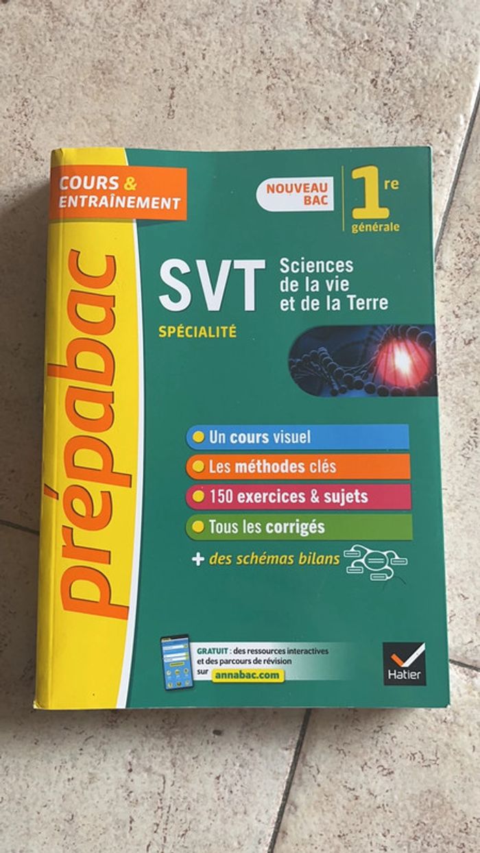 Prepabac SVT 1ere spécialité Hatier
