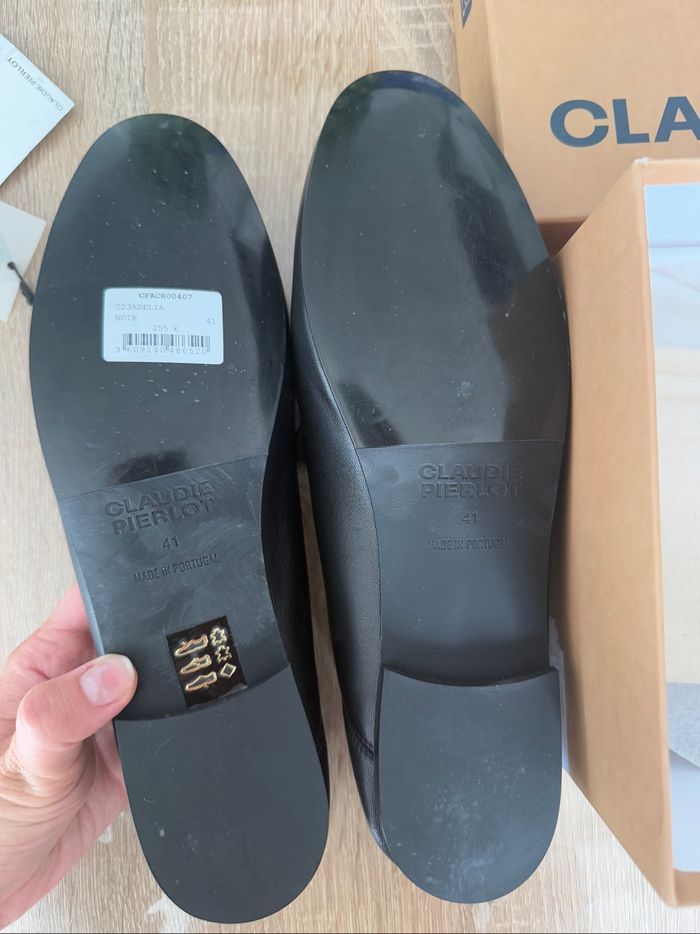 Mocassins en cuir noir Claudie Pierlot - photo numéro 3