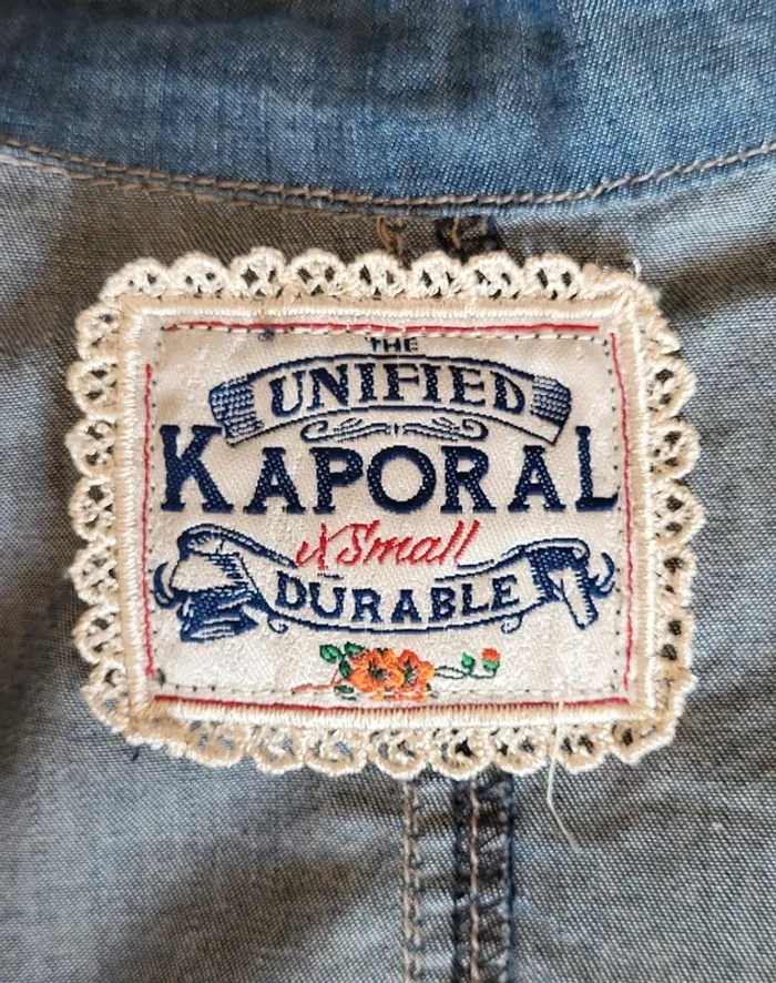 Veste en jean bleue Kaporal Taille XS - photo numéro 9