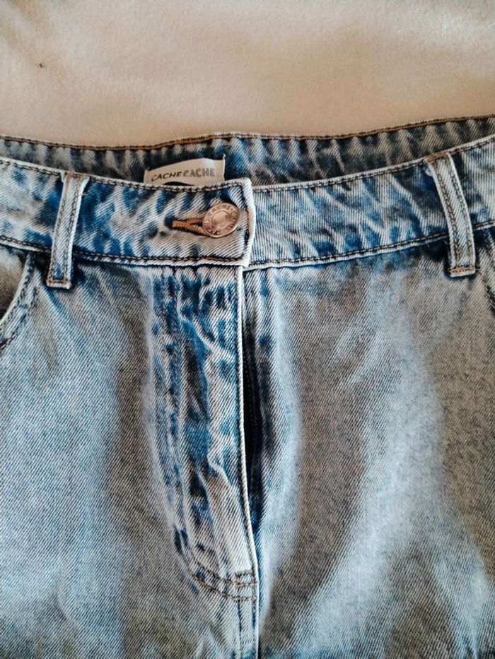 Jupe jeans effet usé - photo numéro 2