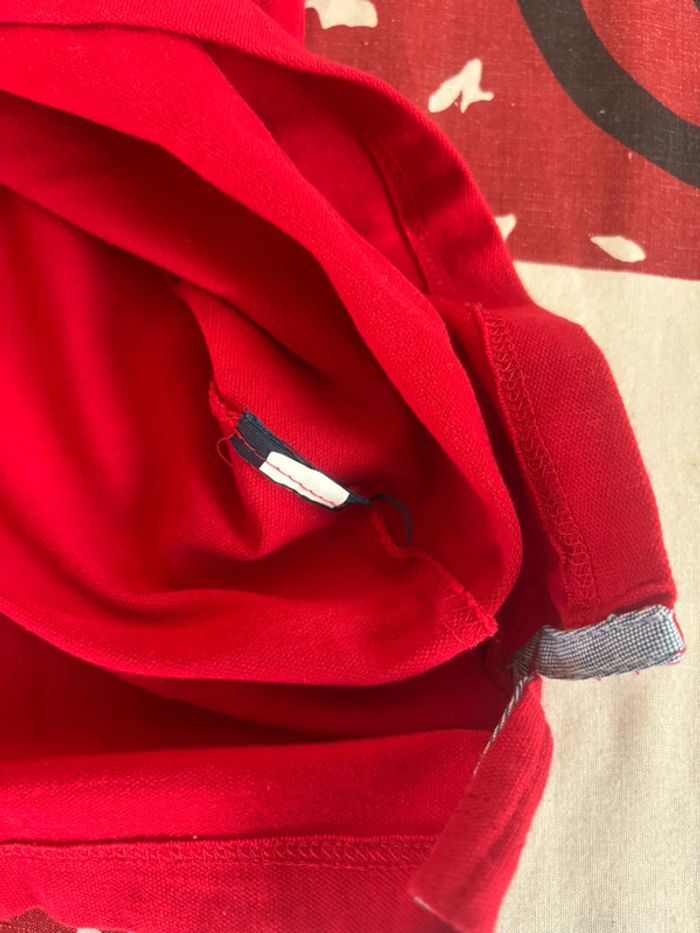 Polo Tommy Hilfiger rouge 5 boutons taille xs - photo numéro 9