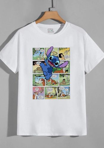 T-shirt bande dessinée mixte taille XS à XXL