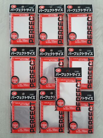 Lot de 10 paquets de 100 sleeves KMC Perfect Size Standard