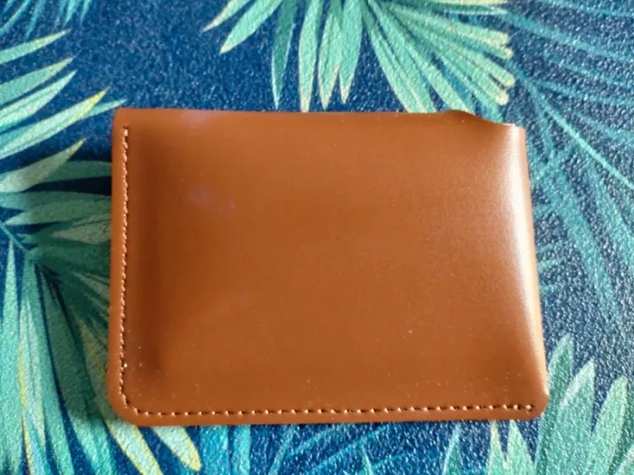 Porte cartes de visite ou petit porte-monnaie camel - photo numéro 2