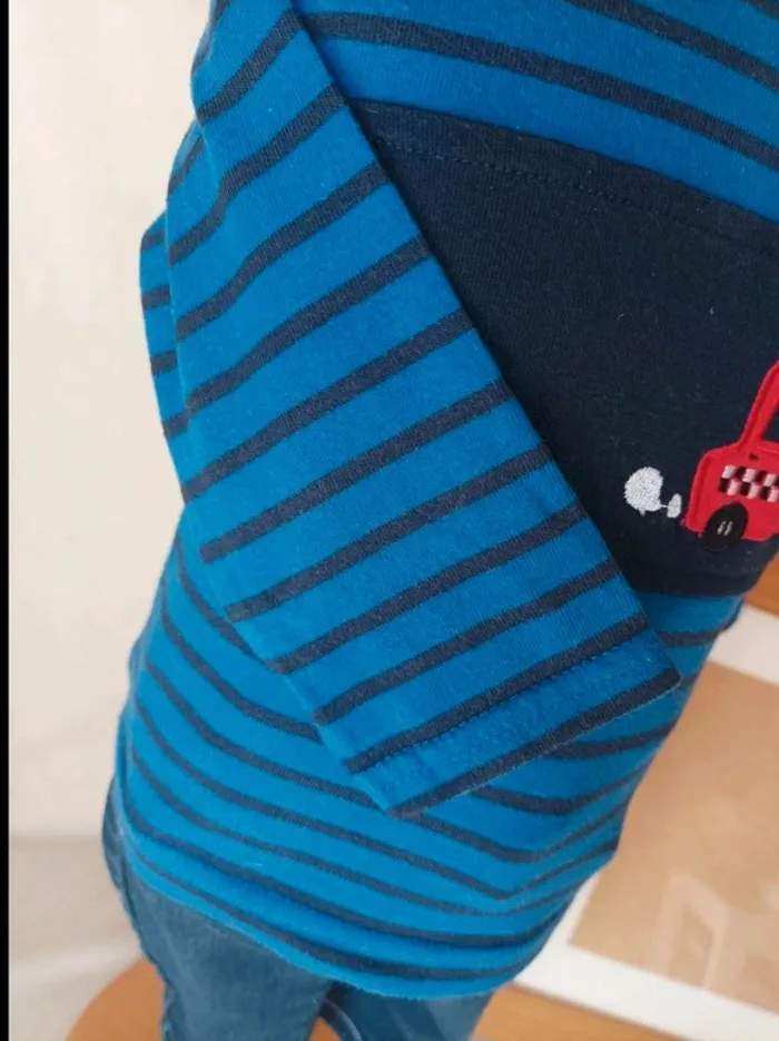 Ensemble tee-shirt manches longues et jean garçon 3 mois - photo numéro 3