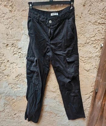 Jean cargo noir oversize