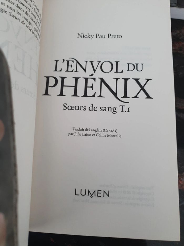 L'envole du phénix soeur de sang T1 - photo numéro 2