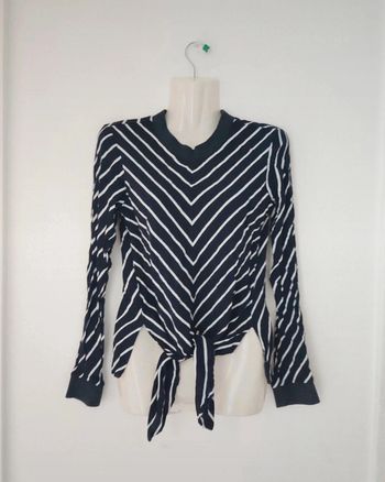 Blouse manches longues à nouer femme