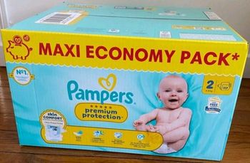 Pack de 117 couches Pampers premium protection taille 2 