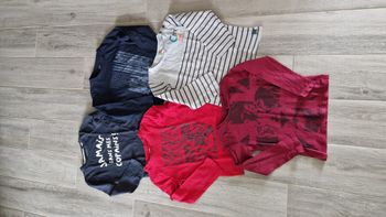Lot de 5 tee shirts manches longues, tailles 6 ans