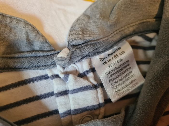 Lot 2 robes. 18 mois. Rose grain de blé. Grise Tim pouce. - photo numéro 5