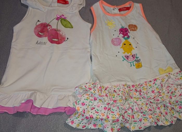 Lot de 2 robes été, Tissaia, 12 mois/1 an - photo numéro 2