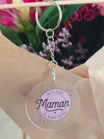 Porte clé acrylique cadeau maman