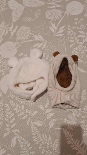 Lot de 2 cagoules ourson