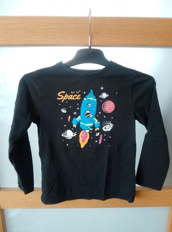 T-shirt manches longues à sequins réversibles Garçon 5 ans