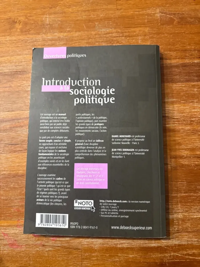 Livre introduction à la sociologie politique - photo numéro 3