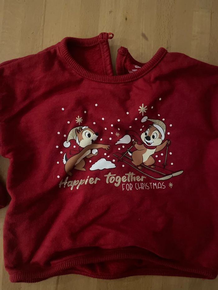 Pull de Noël tic et tac Disney 9 mois - photo numéro 2