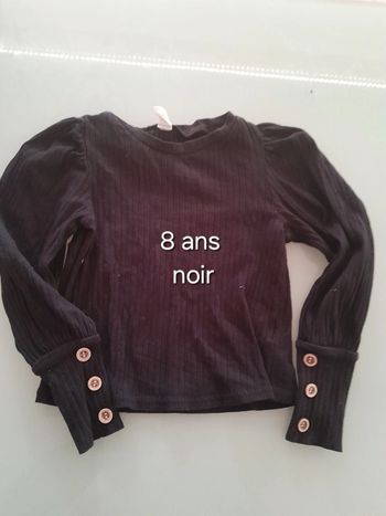 Haut ML noir fille 8ans