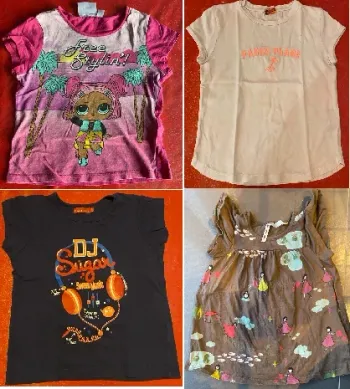 Lot 4 tee shirts manches courtes 5 ans