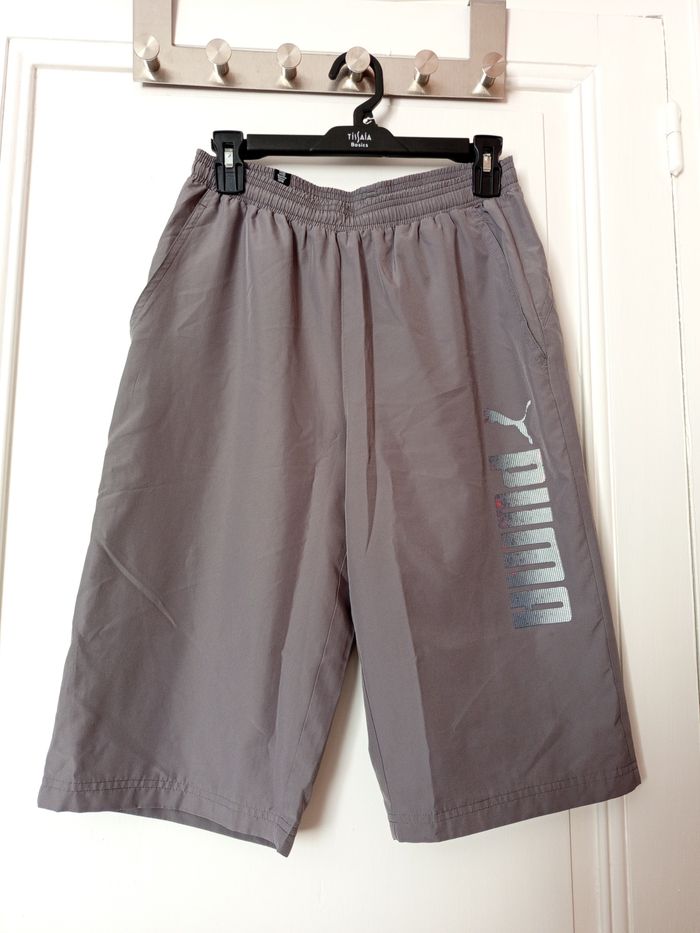 Pantacourt homme gris