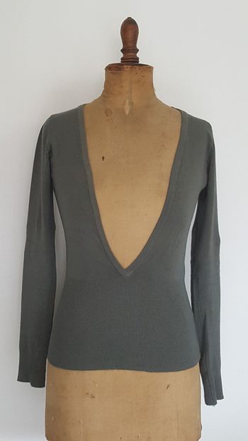 Pull vert-de-gris doux 36-38