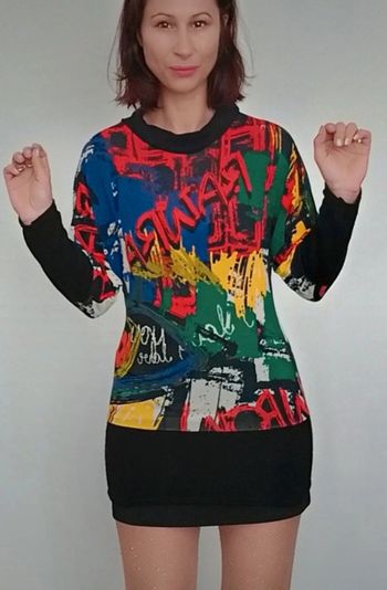 Pull coloré casualchic rétro taille unique