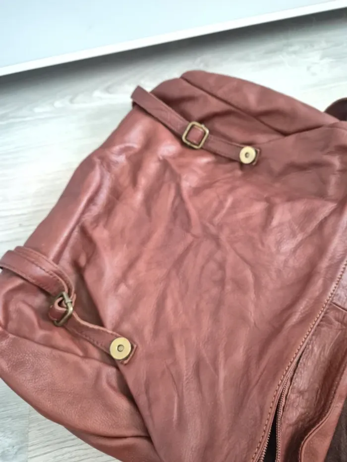 Sac en cuir bordeaux the Genuine Leather - photo numéro 10