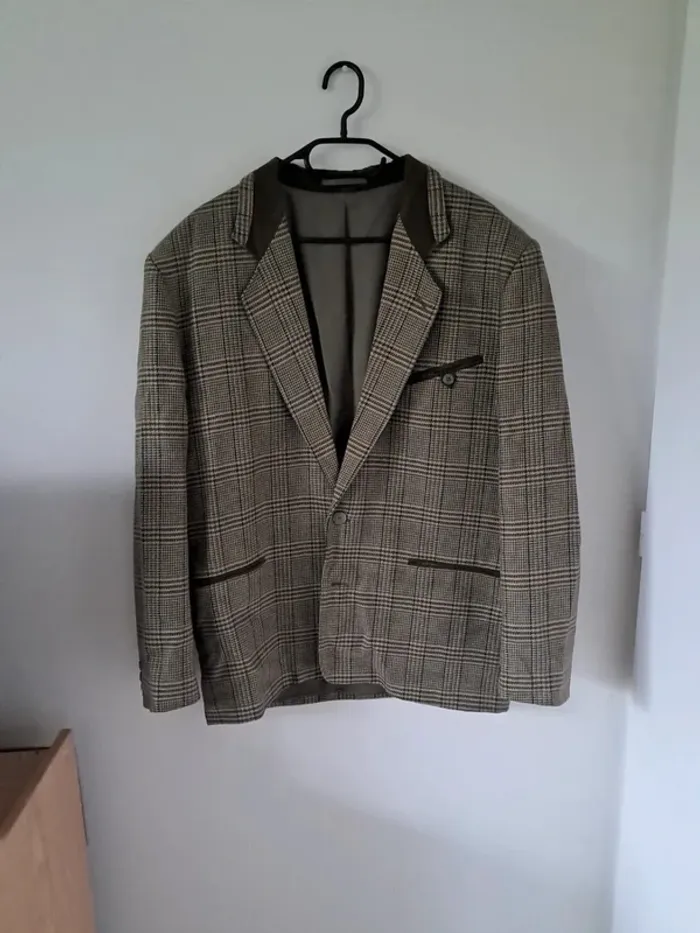 Veste vintage élégante à motif Prince de Galles - photo numéro 2