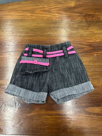 Short style jeans noir