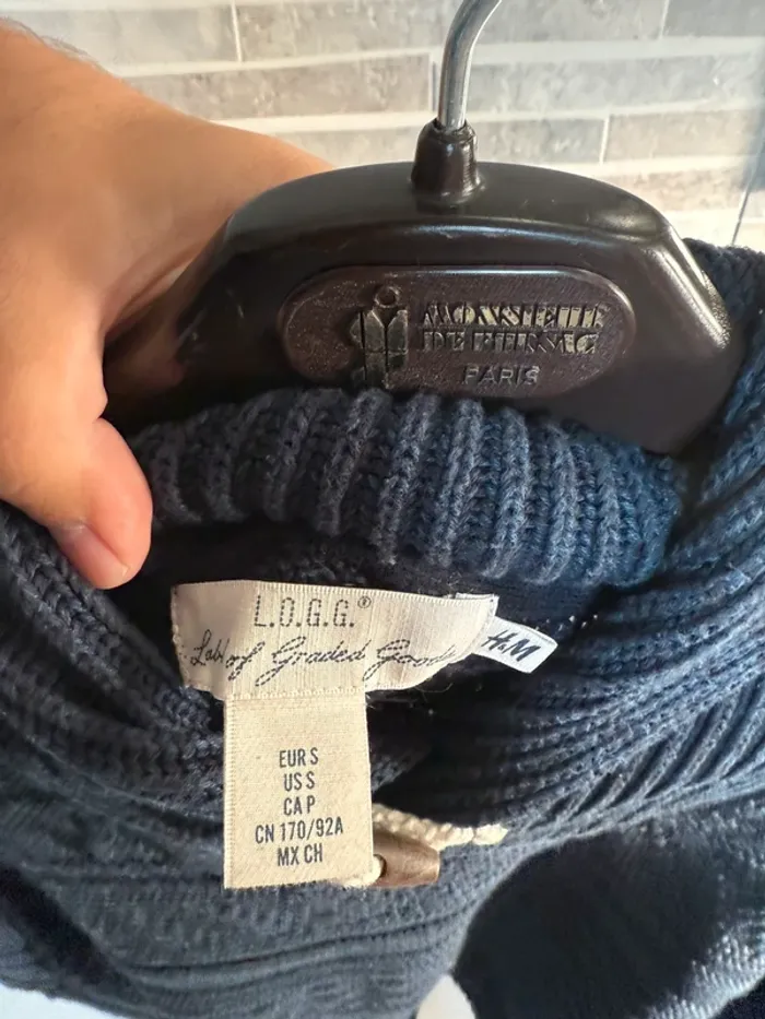 Pull à col châle H&M l.o.g.g - Taille S - photo numéro 3