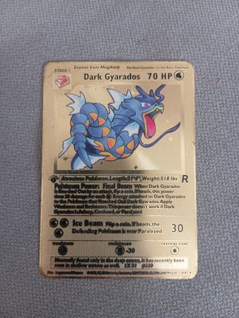 Carte Pokémon Métallique Doré Léviator