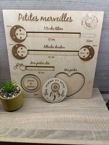 Gabarit attache tétine, porte clé, anneau de dentition, collier d’allaitement 