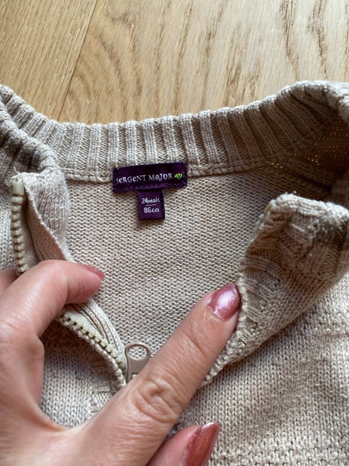 Gilet beige chic – Sergent Major – 24 mois - photo numéro 3