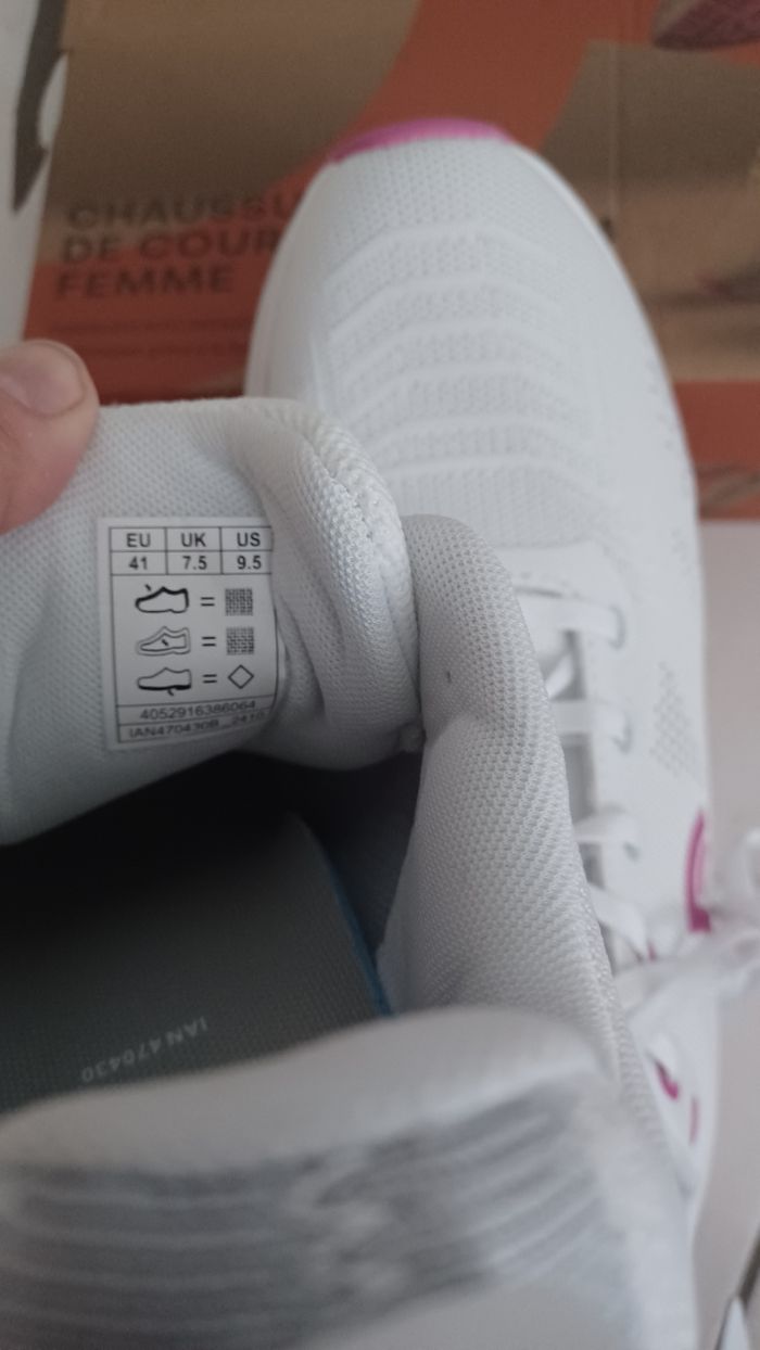 Chaussure de course premium femme 41 neuf blanc et rose - photo numéro 7