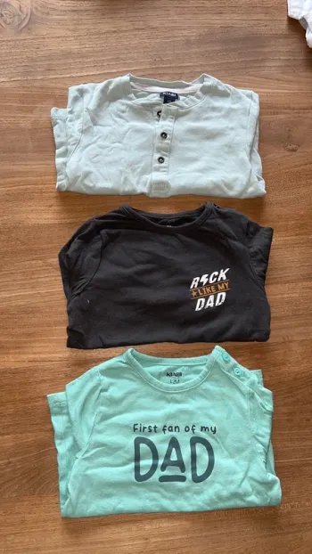 Lot tee-shirts manche longue 12 mois kiabi