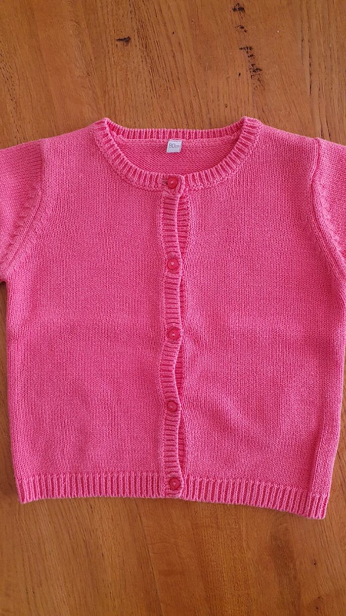 Gilet rose 12 mois - photo numéro 2