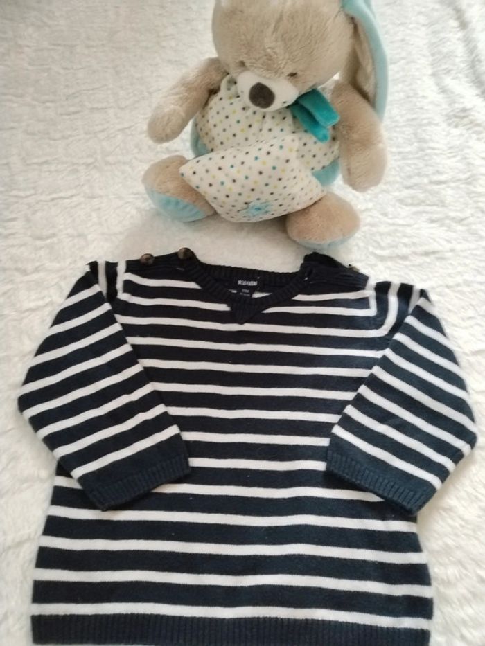 Pull rayé tout doux 12mois